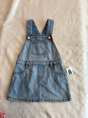 Old Navy NWT Jean overall dress 18-24 month toddler girl blue Jean